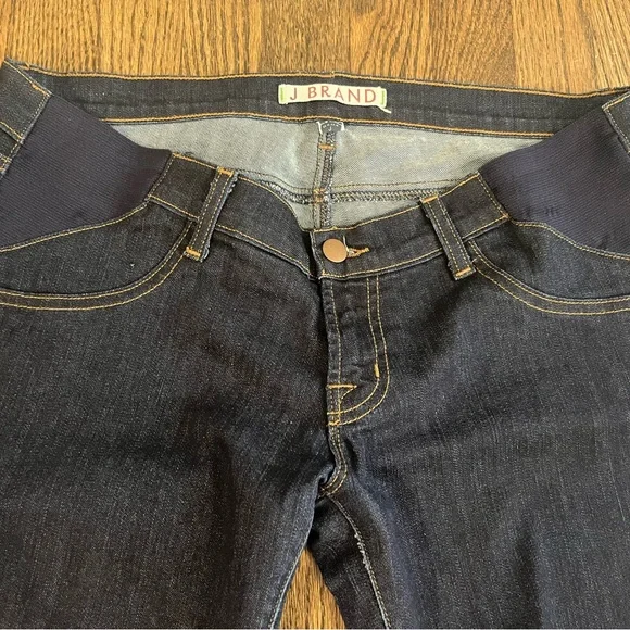 J Brand Mama J Side Panel Skinny Dark Denim Stretch Jeans Maternity 31 - Picture 2 of 6